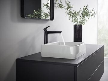 HANSGROHE TALIS E umyvadlová stojánková baterie, s odtokovou soupravou, EcoSmart, matná černá 71716670 Obrázek - fotka