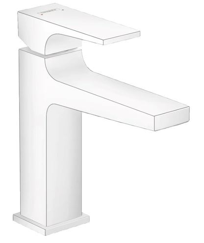 HANSGROHE METROPOL umyvadlová stojánková baterie, s odtokovou soupravou, EcoSmart, matná bílá 32507700 Obrázek - Hlavní obrázek