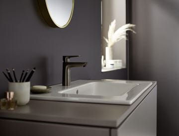 HANSGROHE TALIS E umyvadlová stojánková baterie, EcoSmart, kartáčovaný černý chrom 71712340 Obrázek - fotka