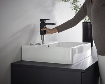 HANSGROHE VERNIS SHAPE umyvadlová stojánková baterie, s odtokovou soupravou, EcoSmart, matná černá 71561670 Obrázek - fotka
