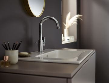 HANSGROHE VERNIS BLEND umyvadlová stojánková baterie, s odtokovou soupravou a otočným výtokem, EcoSmart, chrom 71554000 Obrázek - fotka