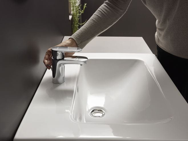 HANSGROHE VERNIS BLEND umyvadlová stojánková baterie, s odtokovou soupravou, CoolStart, EcoSmart, chrom 71557000 Obrázek - fotka