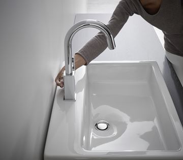 HANSGROHE VERNIS SHAPE umyvadlová stojánková baterie, s odtokovou soupravou, EcoSmart, chrom 71564000 Obrázek - fotka