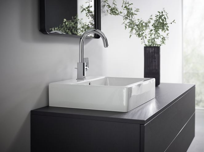 HANSGROHE VERNIS SHAPE umyvadlová stojánková baterie, s odtokovou soupravou, EcoSmart, chrom 71564000 Obrázek - fotka