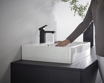 HANSGROHE VERNIS SHAPE umyvadlová stojánková baterie, s odtokovou soupravou, CoolStart, EcoSmart, matná černá 71594670 Obrázek - fotka