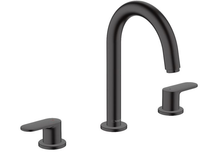 HANSGROHE VERNIS BLEND umyvadlová stojánková baterie 3-otvorová, s odtokovou soupravou, EcoSmart, matná černá 71553670 Obrázek - Hlavní obrázek