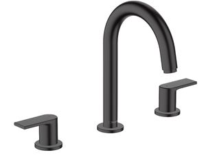 HANSGROHE VERNIS SHAPE umyvadlová stojánková baterie 3-otvorová, s odtokovou soupravou, EcoSmart, matná černá