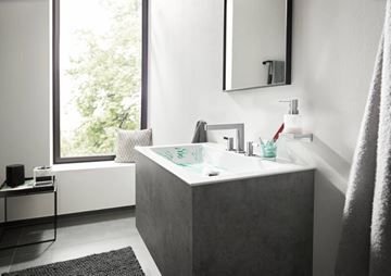 HANSGROHE FINORIS umyvadlová stojánková baterie 3-otvorová, s odtokovou soupravou, EcoSmart, chrom 76033000 Obrázek - fotka