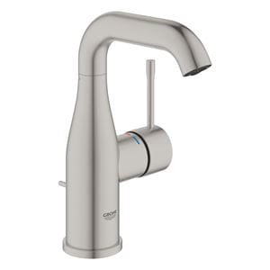 GROHE ESSENCE NEW umyvadlová stojánková baterie, s odtokovou soupravou, supersteel
