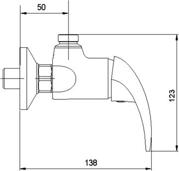 NOVASERVIS METALIA 55 sprchová nástěnná baterie, chrom 55066/1,0 Technický nákres