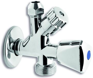 EASY kombinovaný rohový ventil 1/2"x3/8"x3/4", chrom