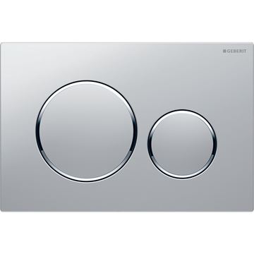 GEBERIT SIGMA 20 ovládací tlačítko pro dvě splachování, easy-to-clean, plast, matný/lesklý chrom
