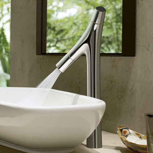 AXOR STARCK ORGANIC umyvadlová stojánková baterie, s odtokovou soupravou, EcoSmart, chrom 12012000 Obrázek - fotka