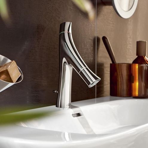AXOR STARCK ORGANIC umyvadlová stojánková baterie, s odtokovou soupravou, EcoSmart, chrom 12011000 Obrázek - fotka