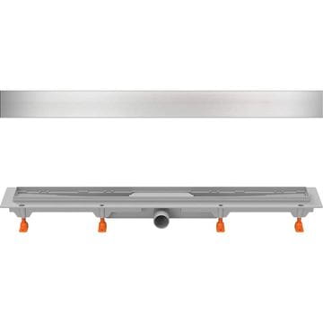 CHUDĚJ sprchový žlab 750 mm, do prostoru, boční odtok DN 40, rošt KLASIK/FLOOR, plast/lesklá nerez ocel CH 750 K Obrázek - fotka