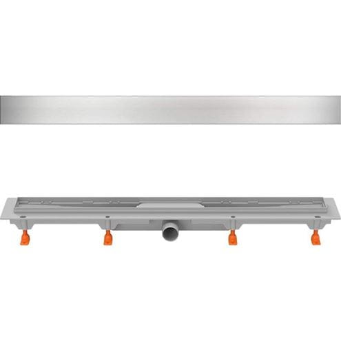 CHUDĚJ sprchový žlab 750 mm, do prostoru, boční odtok DN 40, rošt KLASIK/FLOOR, plast/lesklá nerez ocel CH 750 K Obrázek - fotka