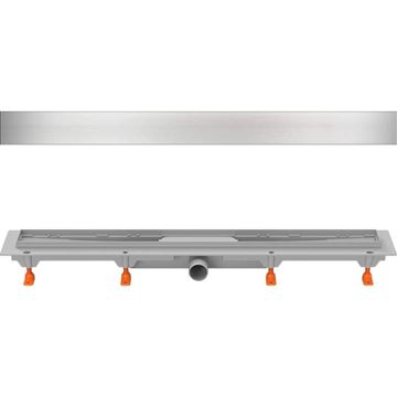 CHUDĚJ sprchový žlab 850 mm, do prostoru, boční odtok DN 40, rošt KLASIK/FLOOR, plast/matná nerez ocel CH 850 K 1 Obrázek - fotka