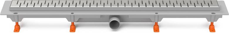 CHUDĚJ sprchový žlab 650 mm, do prostoru, boční odtok DN 40, rošt MEDIUM, plast/matná nerez ocel CH 650 M 1 Obrázek - Hlavní obrázek