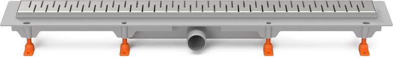 CHUDĚJ sprchový žlab 750 mm, do prostoru, boční odtok DN 40, rošt MEDIUM, plast/matná nerez ocel CH 750 M 1 Obrázek - Hlavní obrázek