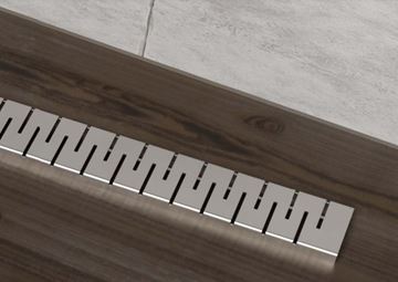 CHUDĚJ sprchový žlab 850 mm, do prostoru, boční odtok DN 40, rošt MEDIUM, plast/matná nerez ocel CH 850 M 1 Obrázek - fotka