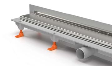CHUDĚJ sprchový žlab 850 mm, ke stěně, boční odtok DN 40, rošt KLASIK/FLOOR, plast/lesklá nerez ocel CH 850 K 2 Obrázek - fotka