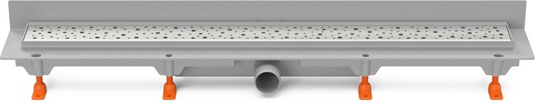 CHUDĚJ sprchový žlab 750 mm, ke stěně, boční odtok DN 40, rošt SQUARE, plast/matná nerez ocel CH 750 S 3 Obrázek - Hlavní obrázek