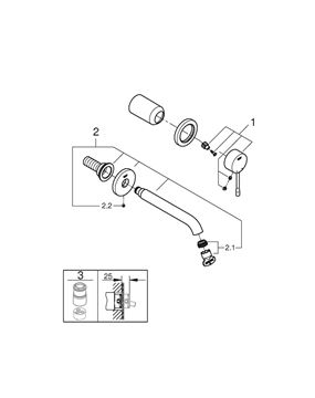 GROHE ESSENCE NEW umyvadlová podomítková baterie, kartáčovaný warm sunset 29193DL1 Obrázek - fotka