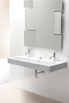 CONCEPT 300 umyvadlo 120 cm, s 1 otvorem pro baterii a přepadem, Cataglaze 120CO300N Obrázek - fotka