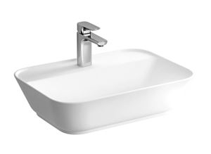 VITRA GEO umyvadlo na desku 59,5 cm, s otvorem pro baterii, bez přepadu, VitrAhygiene
