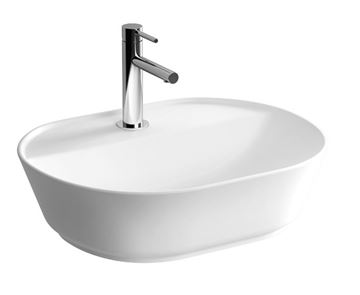 VITRA GEO umyvadlo na desku 55 cm, s otvorem pro baterii, bez přepadu, VitrAhygiene