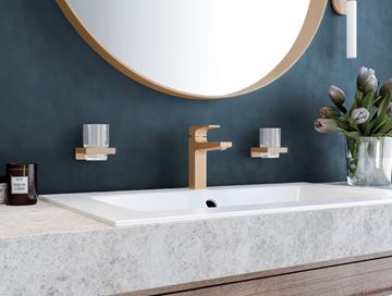 HANSGROHE METROPOL umyvadlová stojánková baterie, s odtokovou soupravou, EcoSmart, kartáčovaný bronz 32507140 Obrázek - fotka
