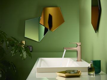 HANSGROHE METROPOL umyvadlová stojánková baterie, s odtokovou soupravou, EcoSmart, kartáčovaný bronz 32507140 Obrázek - fotka