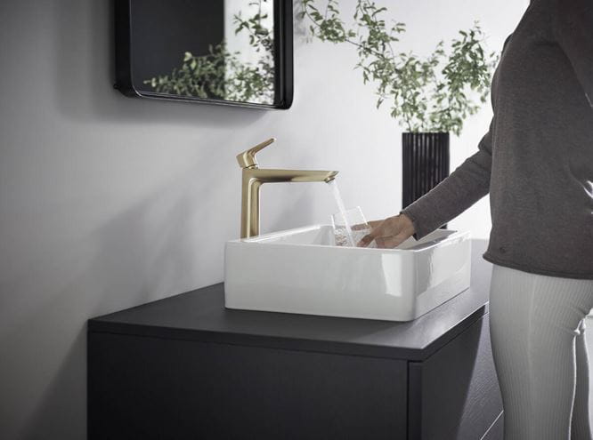 HANSGROHE TALIS E umyvadlová stojánková baterie, EcoSmart, kartáčovaný bronz 71717140 Obrázek - fotka