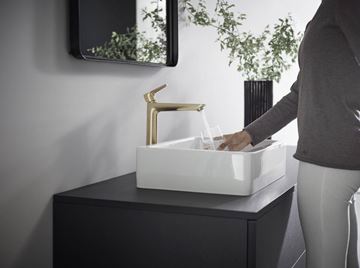 HANSGROHE TALIS E umyvadlová stojánková baterie, EcoSmart, kartáčovaný bronz 71717140 Obrázek - fotka