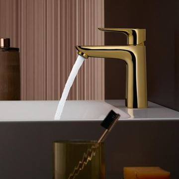 HANSGROHE TALIS E umyvadlová stojánková baterie, EcoSmart, leštěné zlato 71712990 Obrázek - fotka
