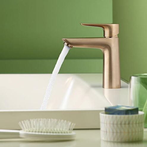 HANSGROHE TALIS E umyvadlová stojánková baterie, EcoSmart, kartáčovaný bronz 71712140 Obrázek - fotka