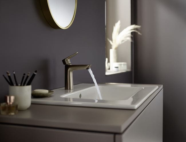 HANSGROHE TALIS E umyvadlová stojánková baterie, EcoSmart, kartáčovaný bronz 71712140 Obrázek - fotka