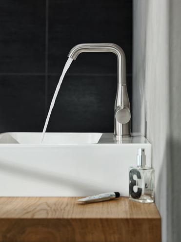 GROHE ESSENCE NEW umyvadlová stojánková baterie, Water Saving, kartáčovaný hard graphite 32901AL1 Obrázek - fotka