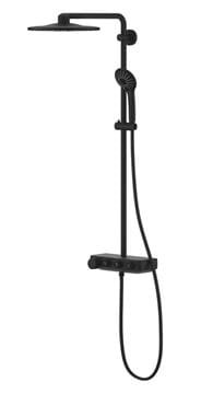 GROHE EUPHORIA SMARTCONTROL SYSTEM 310 DUO sprchový set s termostatickou baterií, horní sprcha, ruční sprcha se 3 proudy, tyč, hadice, phantom black 22120KF0 Obrázek - fotka