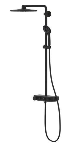 GROHE EUPHORIA SMARTCONTROL SYSTEM 310 DUO sprchový set s termostatickou baterií, horní sprcha, ruční sprcha se 3 proudy, tyč, hadice, phantom black 22120KF0 Obrázek - fotka