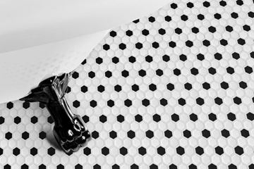 DUNIN HEXAGONIC mozaika 30x26(2,3x2,6)cm, lesk, white black nano MINI HEX. B&W NANO Obrázek - fotka