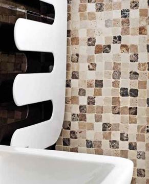 DUNIN TRAVERTINE + EMPERADOR mozaika 30,5x30,5(3,2x3,2)cm, lesk, beige TRAVER. MIX 32  Obrázek - fotka