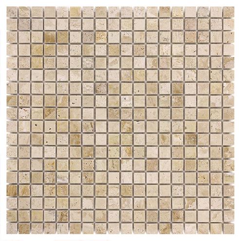 DUNIN TRAVERTINE + EMPERADOR mozaika 30,5x30,5(1,5x1,5)cm, lesk, beige TRAVER. CREAM 15  Obrázek - Hlavní obrázek