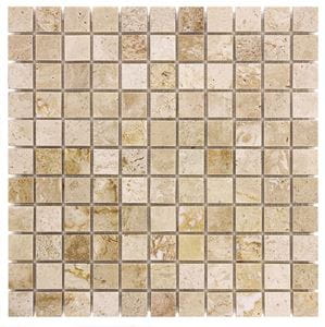 DUNIN TRAVERTINE + EMPERADOR mozaika 30,5x30,5(2,5x2,5)cm, lesk, beige