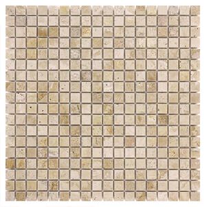 DUNIN TRAVERTINE + EMPERADOR mozaika 30,5x30,5(1,5x1,5)cm, lesk, beige
