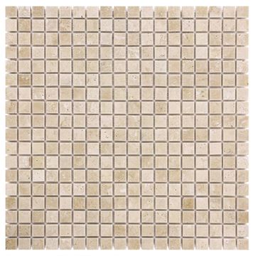 DUNIN TRAVERTINE + EMPERADOR mozaika 30,5x30,5(1,5x1,5)cm, lesk, beige