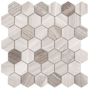 DUNIN WOODSTONE mozaika 29,8x30,2(4,8x5,5)cm, lesk, grey