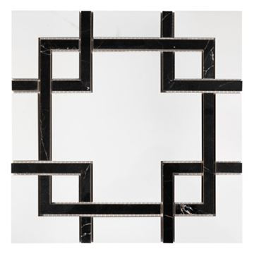 DUNIN LORDY mozaika 30x30cm, lesk, white/black