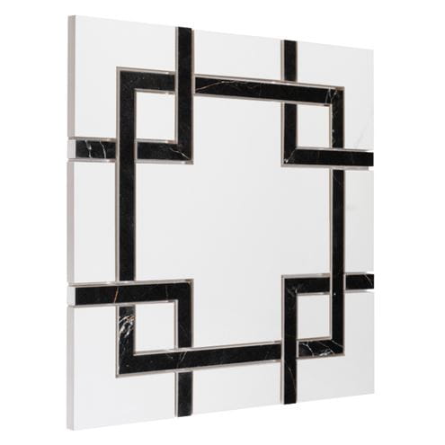 DUNIN LORDY mozaika 30x30cm, lesk, white/black ASTONA CARRARA GP Obrázek - fotka
