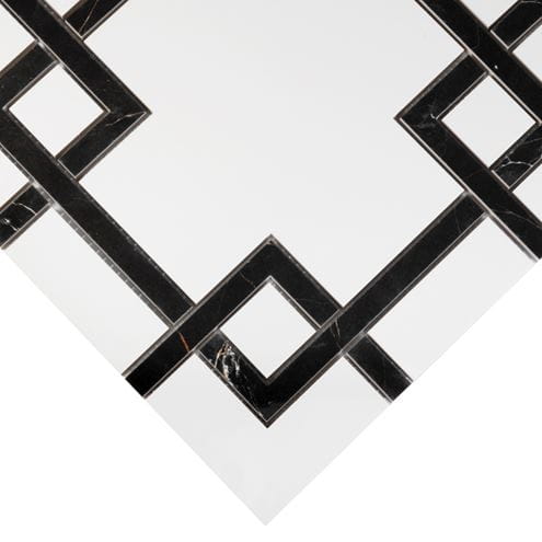 DUNIN LORDY mozaika 30x30cm, lesk, white/black ASTONA CARRARA GP Obrázek - fotka